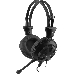 Наушники с микрофоном A4Tech HS-28 черный 1.8м мониторы оголовье (HS-28 (BLACK)), фото 1