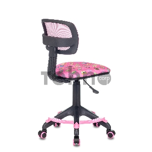 Кресло детское Бюрократ CH-299-F/PK/FLIPFLOP_P спинка сетка розовый сланцы колеса розовый