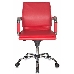 Кресло руководителя Бюрократ CH-993-Low/Red низкая спинка красный искусственная кожа крестовина хромированная, фото 2