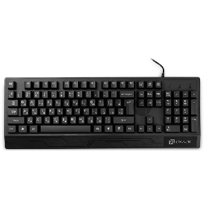 Клавиатура Оклик 115M черный USB (подставка для запястий)