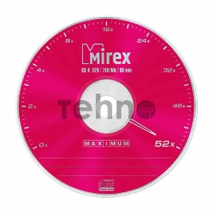 Диск CD-R Mirex 700 Mb, 52х, Maximum, Cake Box (50), (50/300)