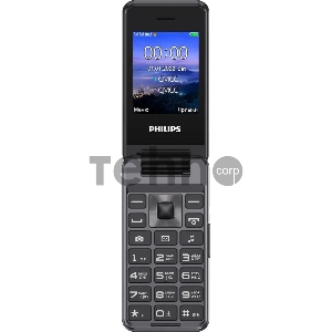 Мобильный телефон Philips E2601 Xenium темно-серый раскладной 2Sim 2.4 240x320 Nucleus 0.3Mpix GSM900/1800 FM