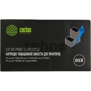 Картридж лазерный Cactus CS-CE505X-MPS черный (13000стр.) для HP LaserJet P2050 /P2055 /P2055D/ P2055DN / P2055X