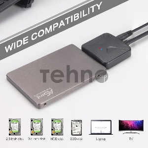 Кабель-адаптер USB3.0 ---SATA III 2.5/3,5+SSD, VCOM <CU816>