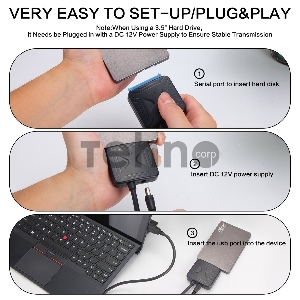 Кабель-адаптер USB3.0 ---SATA III 2.5/3,5+SSD, VCOM <CU816>