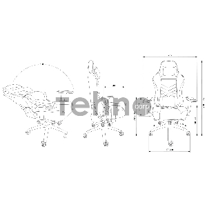 Кресло игровое Cactus CS-CHR-0112BL черный сиденье черный эко.кожа с подголов. крестовина металл пластик черный