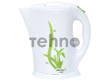 Чайник ATLANTA, ATH-2305Тэн, 1,7л, 2000Вт, белый с зеленым, автомат откл при закипании, защита от перегрева воды, фильтр