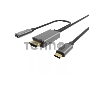 Кабель USB3.1 CM-HDMI 1.8M CU423MCPD-1.8M VCOM Кабель USB3.1 CM-HDMI 1.8M CU423MCPD-1.8M VCOM