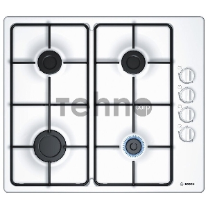 Газовая варочная поверхность Bosch PBP6C2B82O белый