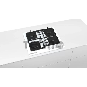 Газовая варочная панель BOSCH PNP6B2O92R 60 cm, белая