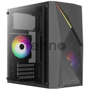 Корпус  AeroCool RAIDER Mini-G-BK-v2 (mATX, Glass Window, RGB, USB3.0x1, USB2.0x1, 2x 12cm RGB Fans)