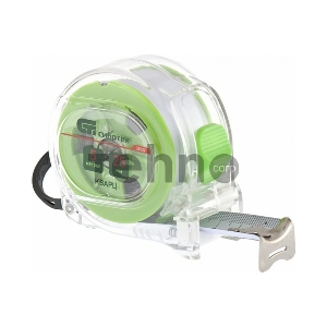 Рулетка Кварц, прозрачный корпус, амортизатор, 5 м х 25 мм// Сибртех