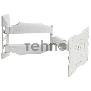 Кронштейн Kromax ATLANTIS-40 white, Наклонно-поворотный, 22-65, VESA до 400x400, до 40кг