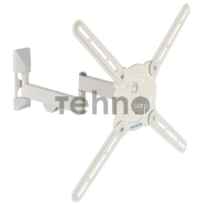 Кронштейн Kromax ATLANTIS-15 white, Наклонно-поворотный, 22-65, VESA до 400x400, до 40кг