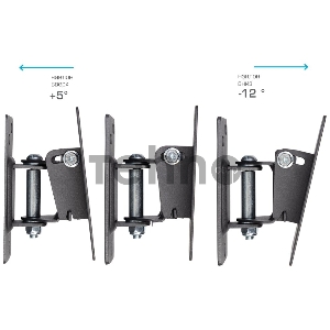 Кронштейн Kromax OPTIMA-102 black, 10-28, max 25 кг, настенный, VESA 100x100 мм