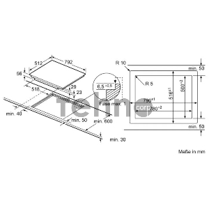 Индукционная варочная поверхность Bosch PXE801DC1E черный
