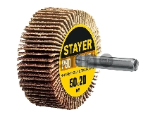 Круг шлифовальный STAYER лепестковый, на шпильке, P80, 50х20 мм