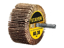 Круг шлифовальный STAYER лепестковый, на шпильке, P80, 60х30 мм