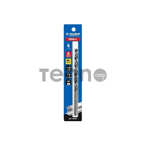 Удлиненное сверло по металлу Зубр ПРОФ-А 6,0х139мм, сталь Р6М5, класс А 29624-6