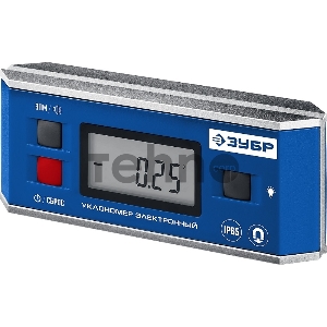 МИНИ уровень-уклономер электронный ЗУБР Профессионал 34745_z01, IP65, Магнитный, Диапазон 0-90°, Точность ±0,05°, 3 кнопки, HOLD, Подсветка