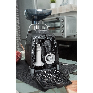 Мясорубка АКСИОН М61.04 Черно-серебристая, 2000 Вт, 3 кг/мин