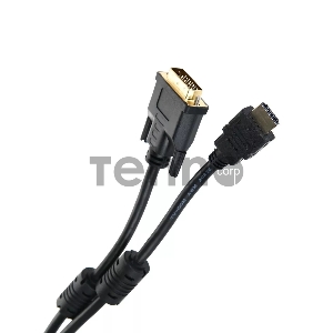 Кабель HDMI to DVI-D (19M -25M) 2м, TV-COM, 2 фильтра <LCG135F-2M>