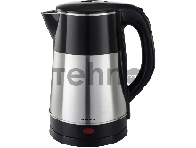 Чайник электрический Supra KES-1820 1.8л. 1500Вт черный/серебристый (корпус: нержавеющая сталь)