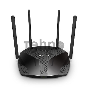 Маршрутизатор Mercusys AX1800 Dual-Band Wi-Fi 6 Router, 4× Fixed External Antennas, 3× Gb LAN Ports, 1× Gb WAN Port