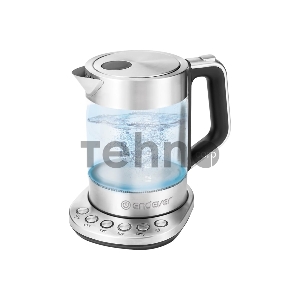 Чайник электрический Endever Skyline KR-366G 1,7л, стекло, серебристый