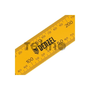 Угольник стальной, 200 мм х 300 мм, ультрафиолетовая печать (измерительная шкала)// Denzel