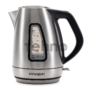 Чайник электрический Hyundai HYK-S3609 1.7л. 2000Вт серебристый/черный (корпус: нержавеющая сталь)