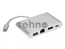Кабель-адаптер USB3.1 Type-CM-->HDMI+USB3.0+RJ45+PD charging  VCOM <CU455> Кабель-адаптер USB3.1 Type-CM-->HDMI+USB3.0+RJ45+PD charging  VCOM <CU455>