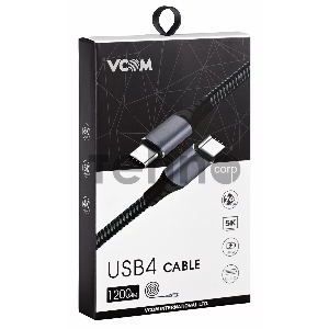 Кабель Thuderbolt4/ USB4 Type C, 5K@60Hz, 40GBps, PD 100W, 5A, VCOM, 1.2м <CU540M-1.2M>