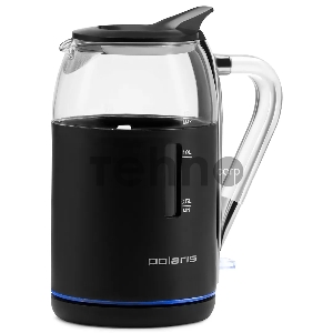 Чайник POLARIS PWK1563CGL Water Way Pro, пластик/стекло Черный