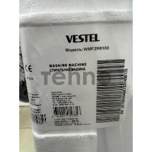 (Поврежденная упаковка, сломана крышка) Стиральная машина Vestel WMF2R6100 6 кг, 1000 об/мин, 85x60x42 см, 15 программ, отсрочка, рег. скорости отжима,  рег. температуры, легкая глажка.