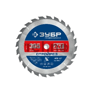 Диск пильный по строительной древесине ЗУБР Стройрез 305х30мм 24Т