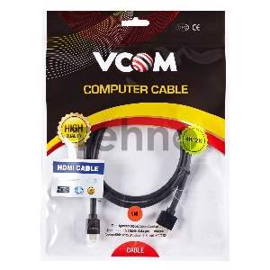 Кабель HDMI-19M --MiniHDMI-19M ver 2.0+3D/Ethernet,1m метал разъемы VCOM <CG506AC-1M>