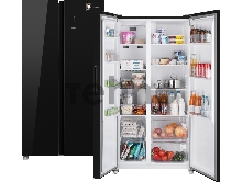 Холодильник Weissgauff WSBS 500 NFB Inverter черное стекло (двухкамерный)