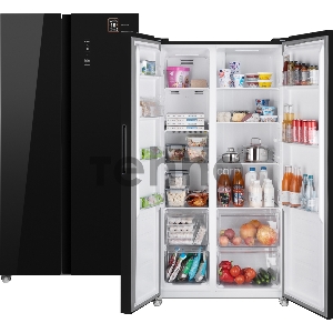 Холодильник Weissgauff WSBS 500 NFB Inverter черное стекло (двухкамерный) Холодильник Weissgauff WSBS 500 NFB Inverter черное стекло (двухкамерный)