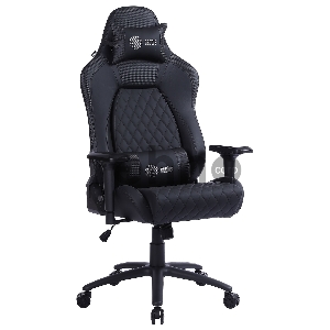 Кресло игровое Cactus CS-CHR-130-M, массажное, с подголовником, черный Кресло игровое Cactus CS-CHR-130-M, массажное, с подголовником, черный