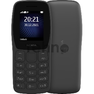 Телефон сотовый Nokia 105 TA-1428 DS CHARCOAL (11SIAB01A01)