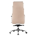 Кресло руководителя Бюрократ _JONS/BEIGE бежевый кожа крестовина алюминий, фото 4