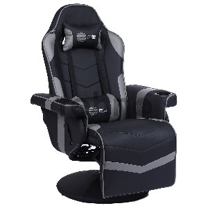 Кресло игровое Cactus CS-CHR-GS200BLG черный/серый сиденье черный/серый эко.кожа блин металл черный подст.для ног Кресло игровое Cactus CS-CHR-GS200BLG черный/серый сиденье черный/серый эко.кожа блин металл черный подст.для ног