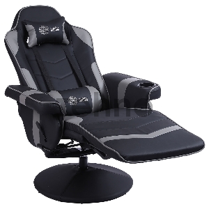 Кресло игровое Cactus CS-CHR-GS200BLG черный/серый сиденье черный/серый эко.кожа блин металл черный подст.для ног