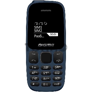 Мобильный телефон Digma A106 Linx 32Mb синий моноблок 1Sim 1.44 98x68 GSM900/1800