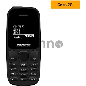 Мобильный телефон Digma A106 Linx 32Mb черный моноблок 1Sim 1.44 98x68 GSM900/1800