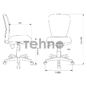 Кресло детское Бюрократ KD-W10/26-29-1 оранжевый 26-29-1 (пластик белый)
