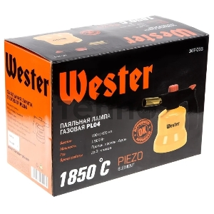Газовая паяльная лампа Wester PL04  1850С, до 3ч, пьезоподжиг