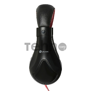 Наушники с микрофоном Oklick HS-L100 черный/красный 2м мониторы оголовье (NO-530)