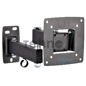 Кронштейн Kromax OPTIMA-104 black, 10-28, max 25 кг, настенный, VESA 100x100 мм